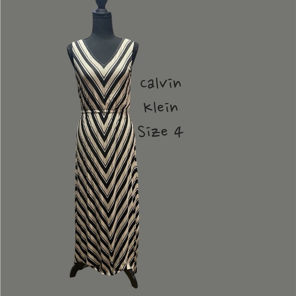 2 FOR 1 CALVIN KLEIN SUMMER FULL LENGTH DRESSES SIZE 4 GENTLY WORN - Picture 1 of 6